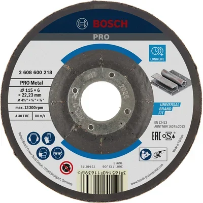 DISCO DESBASTE EXPERT METAL 115 X 6.0 MM