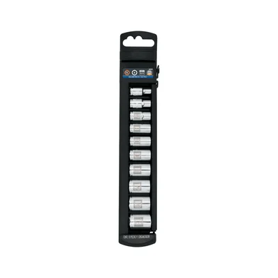 JUEGO DE 10 DADOS HEXAGONALES ENCASTRE 1/4" MM.
