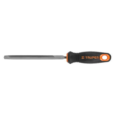 LIMA TRIÁNGULO PESADO 6" CON MANGO DOBLE INYECCIÓN